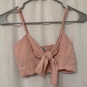 Tie front crop top